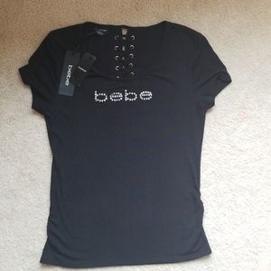 bebe black shirt NWT